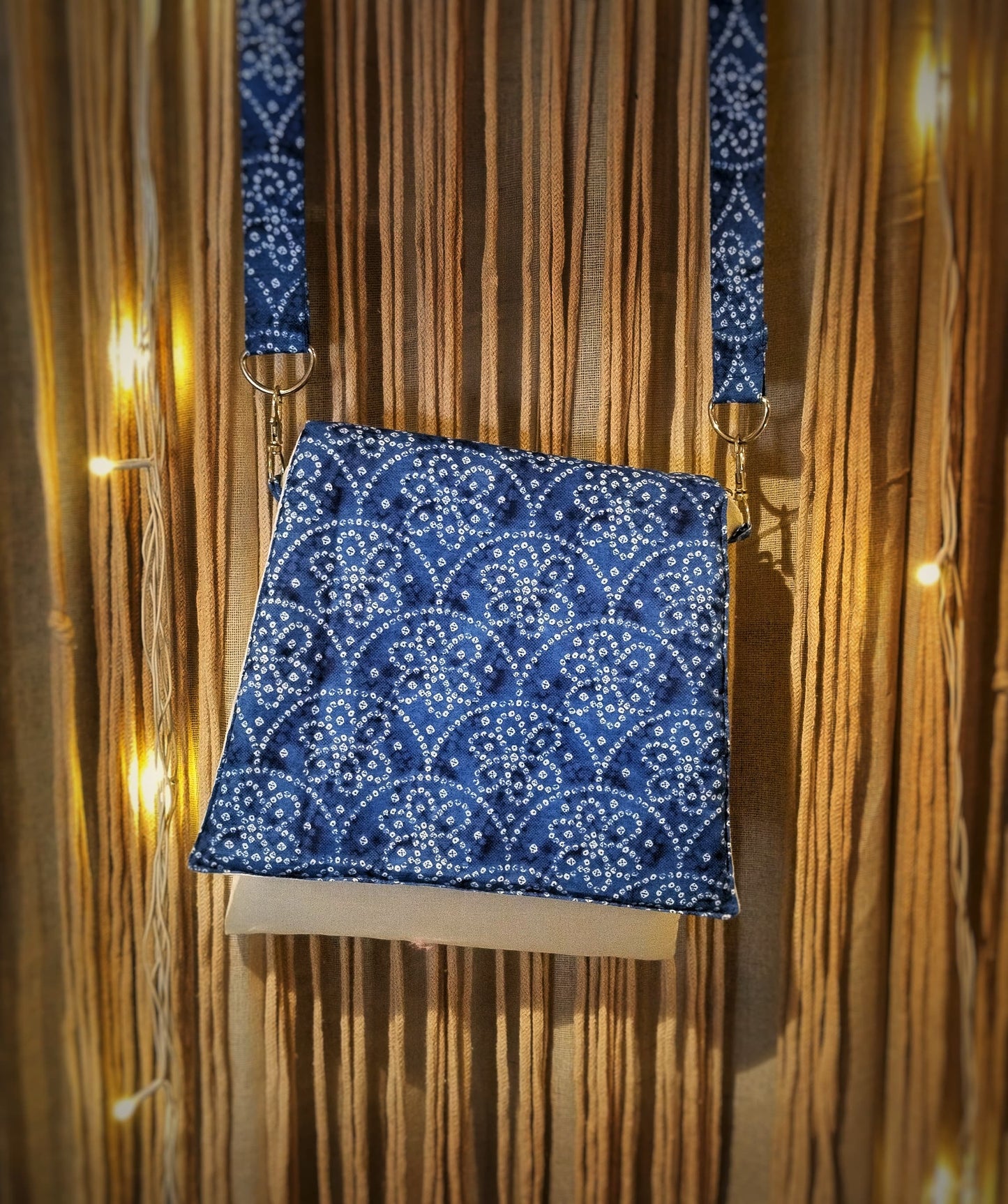 Midnight Indigo Ethnic Sling Bag – Boho Chic Everyday Essential