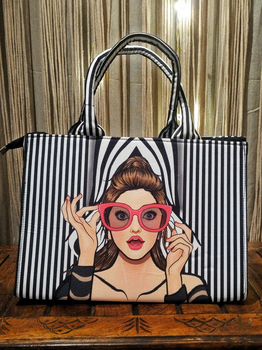 Aarohi Laptop Tote | Sustainable Cotton Laptop Bag for Women