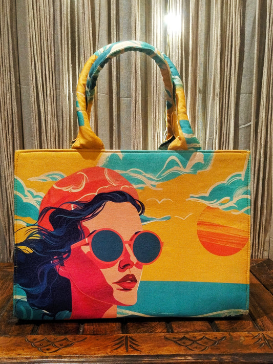 Rangini Holiday Laptop Bag | Colorful Handcrafted Tote for Women