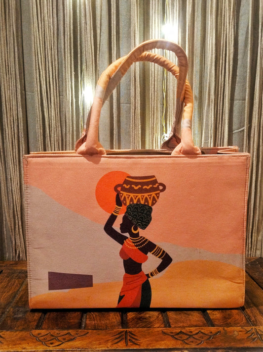 Saanjh Laptop Tote | Sustainable Cotton Canvas Laptop Bag (15.6”)